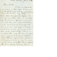 Letter from Cyrus Walker to his brother Joseph sent while enlisted at Fort Hoskins, Oregon 